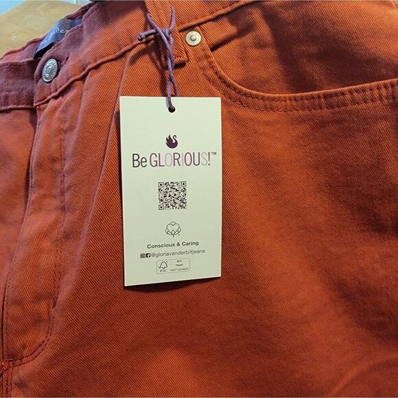 Womens Gloria Vanderbilt Copper Orange Straight Leg Jeans 18 - Picture 2 of 10